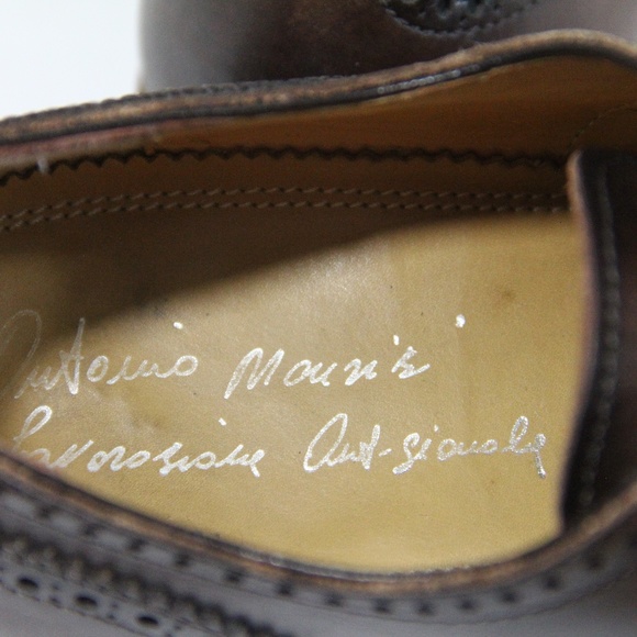 Antonio Maurizi Wingtip Oxford Work Men Dress Shoe Brogue Leather Eu 41 Italy main image 12